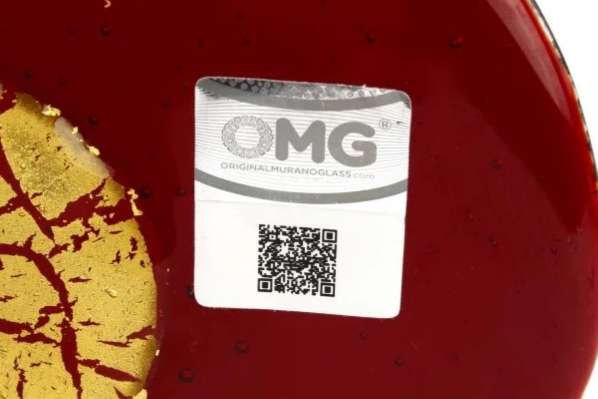 Certificat d'authenticité pour le lustre Murano Rezzonico