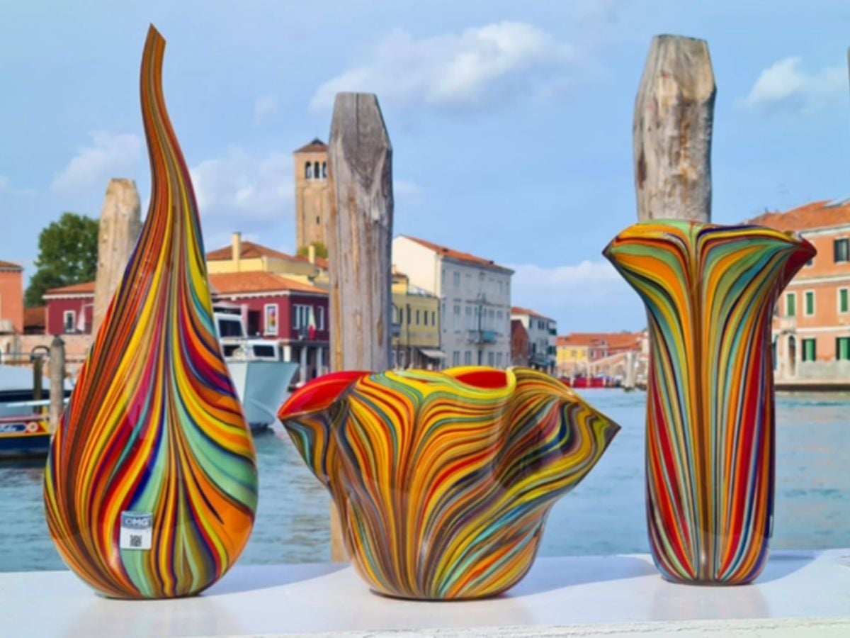 Murano glass vases