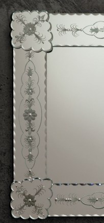 Eolica - Venetian Mirror - Engraved flowers