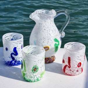 Set di 3 Bicchieri Capriccio - Goto di Fornace - Vetro di Murano Originale OMG