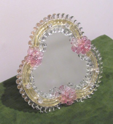 Fiore Re Davide - Specchio Veneziano da tavolo in vetro di Murano