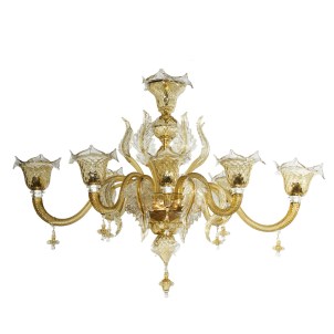Venetian Chandelier Brera 8 lights  -  Original Murano Glass 
