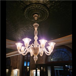 Lustre vénitien Campanula en or pur 24 carats - Verre de Murano