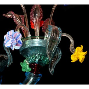 Venetian Chandelier Olesia light blue - Rezzonico - Original Murano Glass