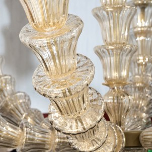 Venetian Chandelier Roma - Pure Gold 24 kt - Murano Glass