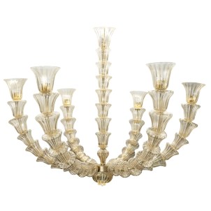Venetian Chandelier Roma - Pure Gold 24 kt - Murano Glass
