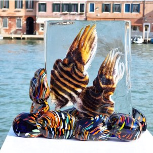Sculpture de seiche « Sommerso » - Verre de Murano original 
