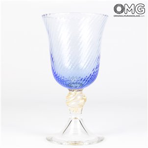 Set of 6 Wine Flute Drinking glasses Mix colors with pure gold