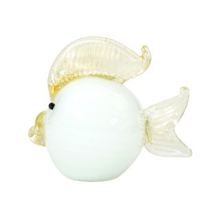 White Fish - with real gold - Original Murano Glass OMG