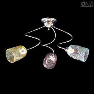 Italie iTaly - Plafonnier à 3 lumières - Verre de Murano - Différentes couleurs