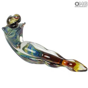 Lovers Fusion - Verre calcédoine - Verre de Murano original Omg