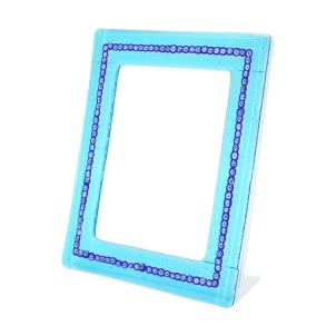 cadre_photo_bleu_clair_verre_de_Murano_original_omg_murrine