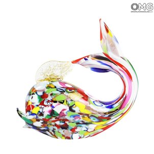 Whale Figurine - Murano glass Handmade