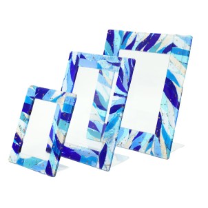Cadre photo Nuance - Bleu - Verre de Murano authentique OMG