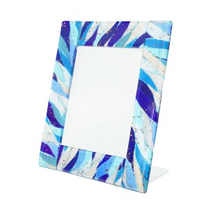 Cadre photo Nuance - Bleu - Verre de Murano authentique OMG