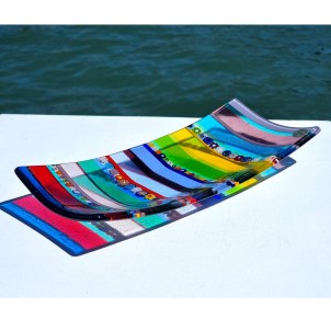 Assiette Nuance Long - Millefiori - Verre de Murano original OMG