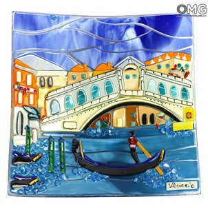 Assiette Rialto - Hommage à Venise - Carrée
