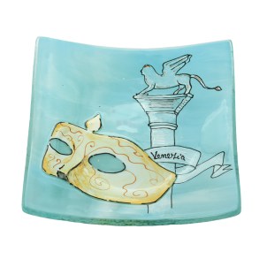 Venice Mask + Saint Mark lion - Venice Tribute - Empty pocket 