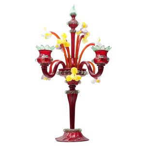 Flambeau Ca Strani - 3 Luci - Vetro Murano Originale 