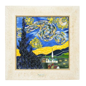 The Starry Night - Van Gogh canvas tribute - Original Murano Glass OMG
