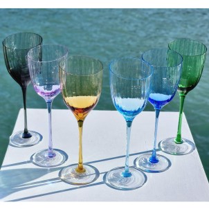 Ensemble de verres à vin tranquille - Verre de Murano original OMG