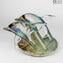 Dolphins - Sculpture in chalcedony - Original Murano glass OMG