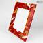 Cadre photo Nuance - Rouge - Verre de Murano authentique OMG