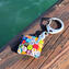 Square Keychain - with Millefiori - Original Murano Glass OMG