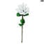 Fleur de rose - Blanche - Verre de Murano original OMG