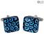 Gemelli - Bleu - Verre de Murano authentique OMG