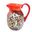 Pitcher Napoli - Red and millefiori - Original Murano Glass
