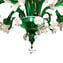Venetian Chandelier Rosetto White, gold and Green - Original Murano Glass