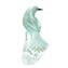 Turquoise bird with gold - Glass Sculpture - Original Murano Glass OMG