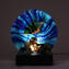 Scultura sommersa di Pesce con lampada a led - vetro di Murano originale